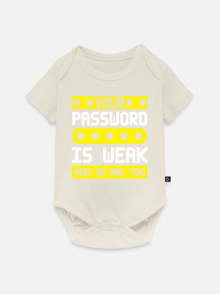 Cybersicherheit Hacking IT - Baby Premium Kurzarmbody - Naturweiß