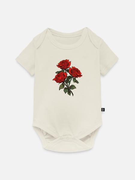 Neuheit Rote Rosen Liebhaber Kühle Rosen Blumen Humor - Baby Premium Kurzarmbody - Naturweiß