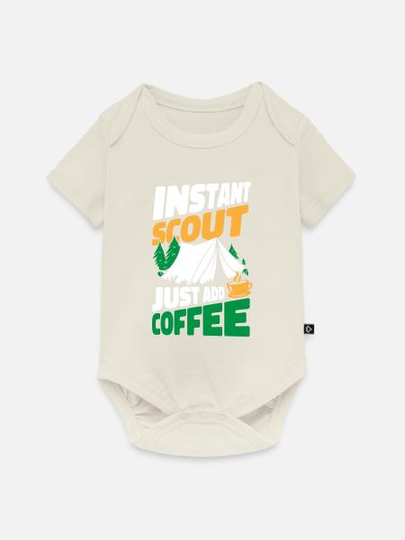Pfadfinder Koffein - Baby Premium Kurzarmbody - Naturweiß