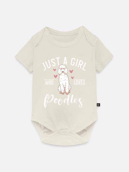 Poodle Gifts - Baby Premium Kurzarmbody - Naturweiß
