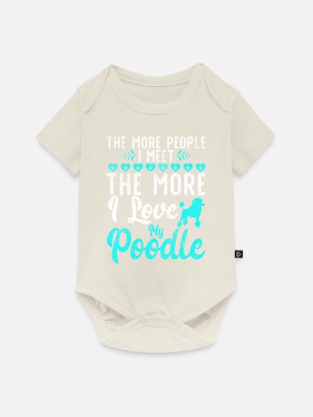 Poodle Gifts - Baby Premium Kurzarmbody - Naturweiß