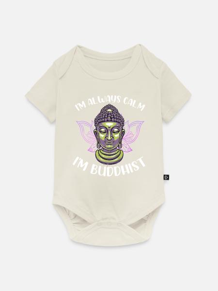Buddhismus Buddha - Baby Premium Kurzarmbody - Naturweiß