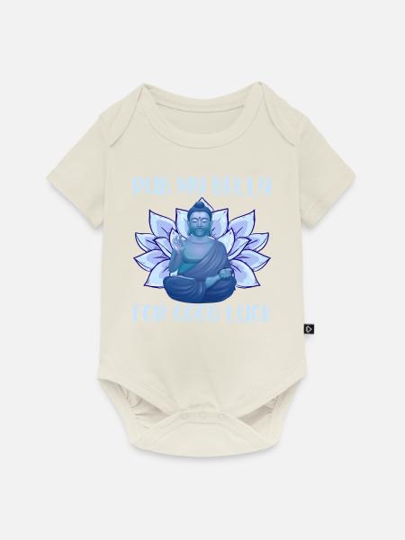 Buddha Buddhismus Buddhist - Baby Premium Kurzarmbody - Naturweiß