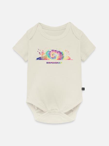 Birminghamer Skyline Birmingham - Baby Premium Kurzarmbody - Naturweiß