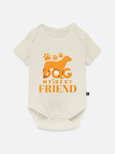 Dog My Best Friend - Baby Premium Kurzarmbody - Naturweiß
