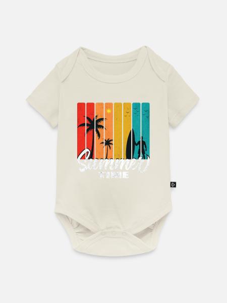 Summer Time - Baby Premium Kurzarmbody - Naturweiß