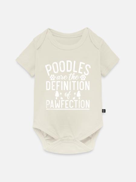Poodle Gifts - Baby Premium Kurzarmbody - Naturweiß