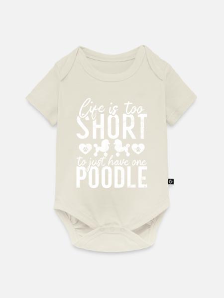 Poodle Gifts - Baby Premium Kurzarmbody - Naturweiß
