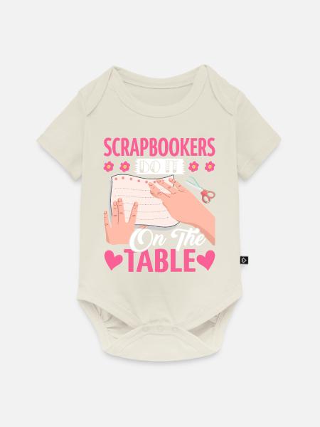 Scrapbooking - Baby Premium Kurzarmbody - Naturweiß