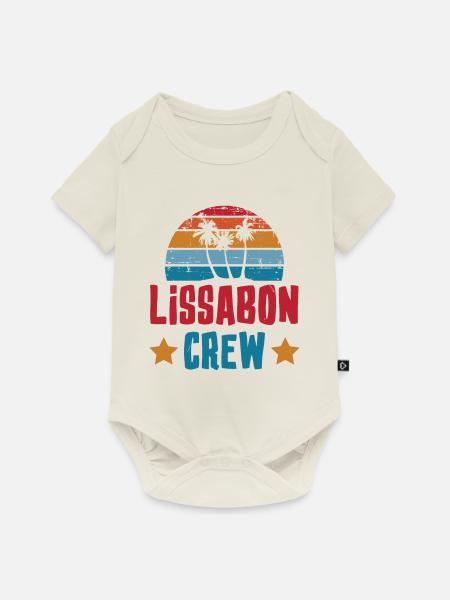 Lissabon Crew - Baby Premium Kurzarmbody - Naturweiß