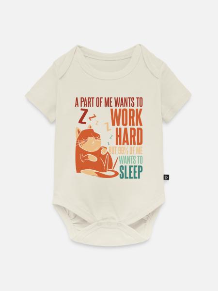 Katze - Baby Premium Kurzarmbody - Naturweiß