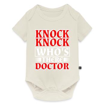 Knock Knock Who's There Doctor 12 - Baby Premium Kurzarmbody - Naturweiß - Vorne