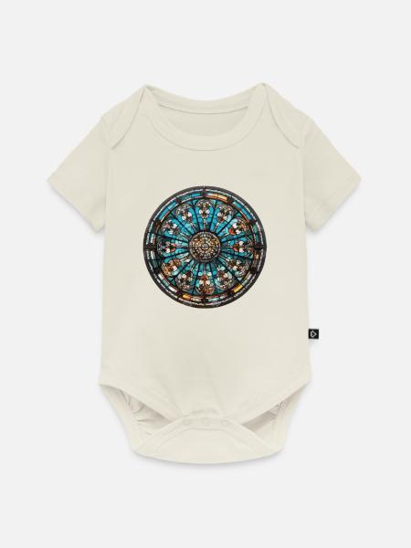 Glasmalerei - Glasmalerei Künstler - Baby Premium Kurzarmbody - Naturweiß