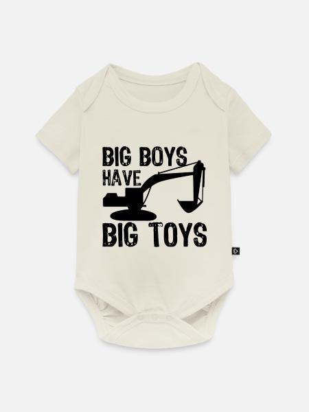 Baggerfahrer - Baby Premium Kurzarmbody - Naturweiß