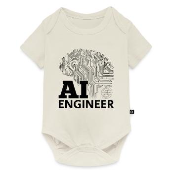 Ingénieur IA - Ingénieur Intelligence Artificielle - Body à manches courtes Premium Bébé - blanc cassé - Devant
