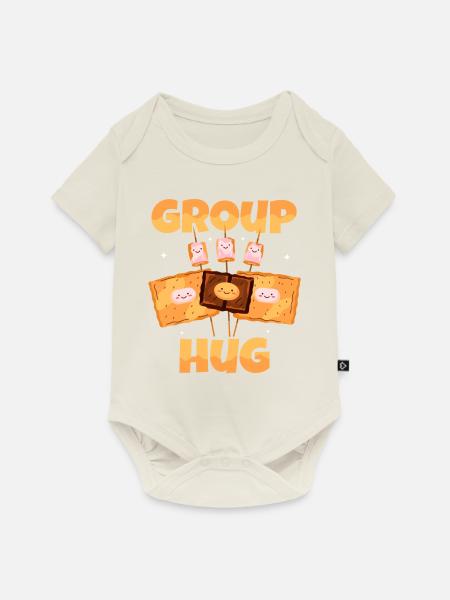 Group Hug - Baby Premium Kurzarmbody - Naturweiß