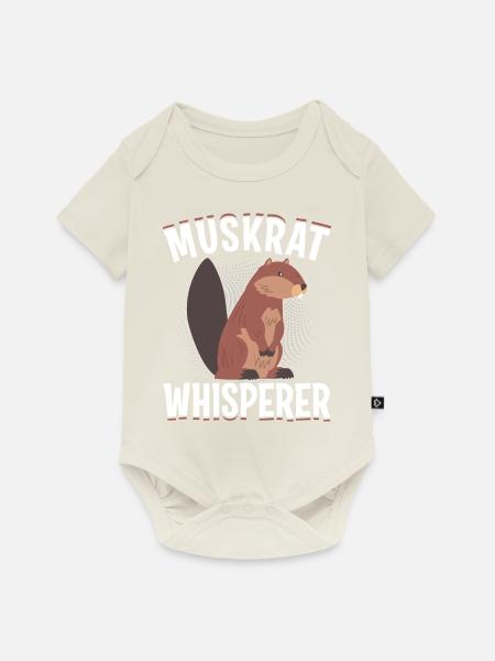 Retro Bisamratte - Baby Premium Kurzarmbody - Naturweiß