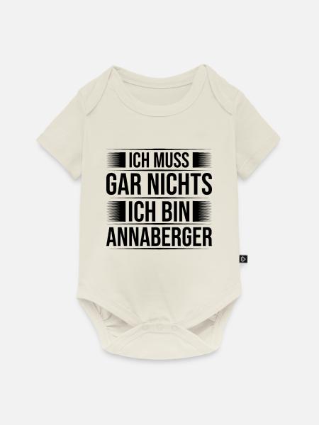 Annaberger - Baby Premium Kurzarmbody - Naturweiß