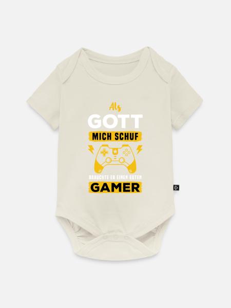 Controller Videospiel Zocker Gamer Computerspiel - Baby Premium Kurzarmbody - Naturweiß