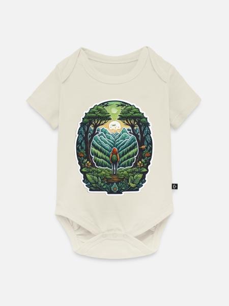 Nature love - Baby Premium Kurzarmbody - Naturweiß