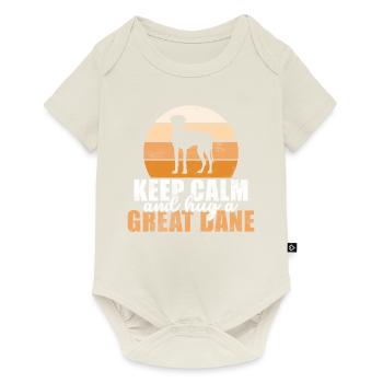 Great Dane Gifts - Baby Premium Kurzarmbody - Naturweiß - Vorne