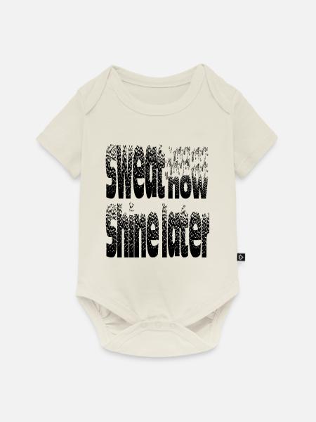 FITNESSSTUDIO - Baby Premium Kurzarmbody - Naturweiß