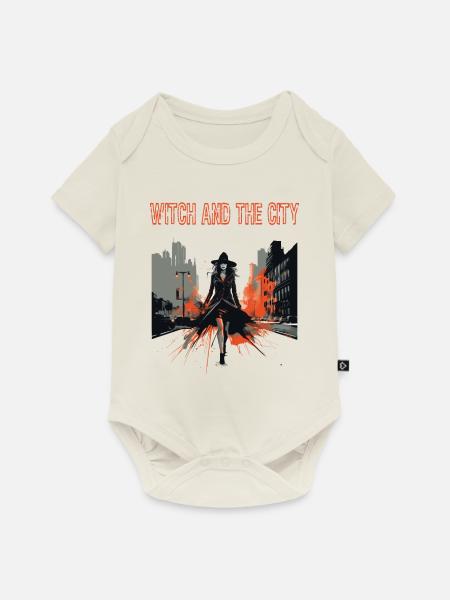 Gruselige Stimmung von Halloween - Baby Premium Kurzarmbody - Naturweiß