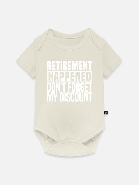 Rentner Rente - Baby Premium Kurzarmbody - Naturweiß