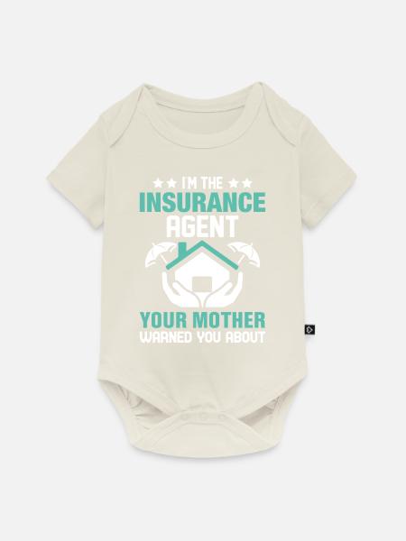 Komischer Broker - Baby Premium Kurzarmbody - Naturweiß