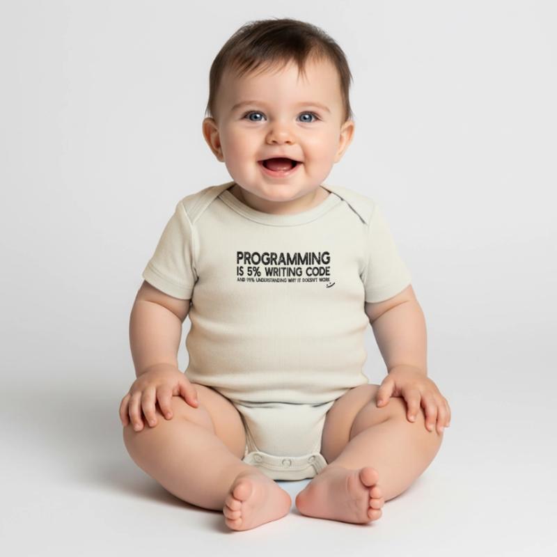 Programming is 5% writing code - Computer Coding Baby Premium Kurzarmbody
