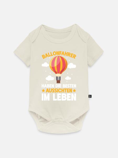 Heißluftballon Gasballon Ballonflug Ballonfahrer - Baby Premium Kurzarmbody - Naturweiß