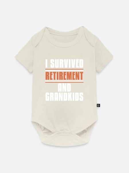 Rentner Rente - Baby Premium Kurzarmbody - Naturweiß