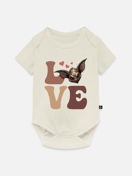 El Chupacabra Kryptide Kryptozoologie LIEBE - Baby Premium Kurzarmbody - Naturweiß