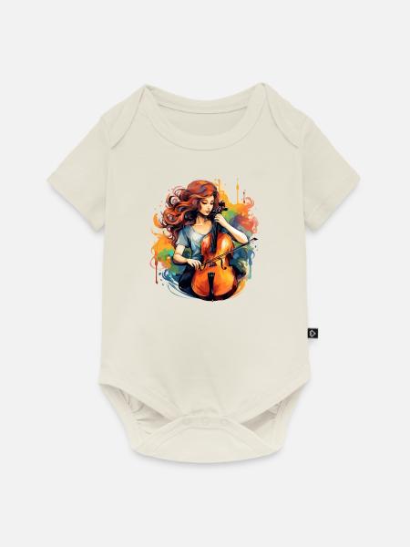 Cellospieler Cellist-Musiker - Baby Premium Kurzarmbody - Naturweiß