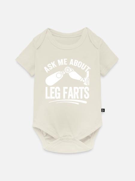 Beinprothese Amputierter Amputation - Baby Premium Kurzarmbody - Naturweiß
