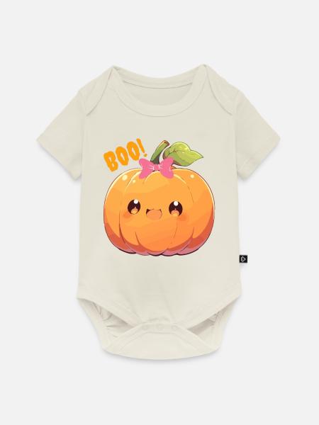 Erschreckend süßer Kürbis / Geschenkidee - Baby Premium Kurzarmbody - Naturweiß