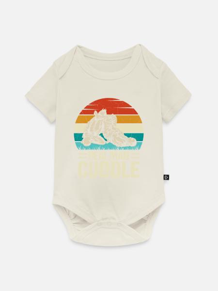 Real Man Cuddle Jiu-Jitsu - Baby Premium Kurzarmbody - Naturweiß