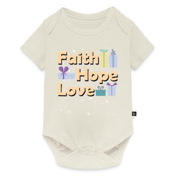 Religious Family Christmas Matching Costume Faith - Baby Premium short-sleeve bodysuit - off white - Front
