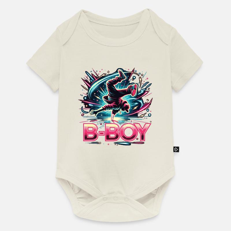 Breakdance Breakdancer Breakdance Kinder - Baby Premium Kurzarmbody - Naturweiß