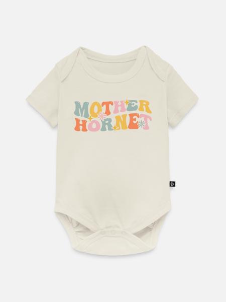 Groovy Beekeeper Imkereimutter - Baby Premium Kurzarmbody - Naturweiß