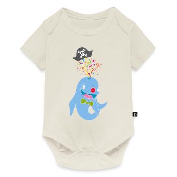 Karneval Fasching Fasnacht Konfetti Rosenmontag - Baby Premium Kurzarmbody - Naturweiß - Vorne
