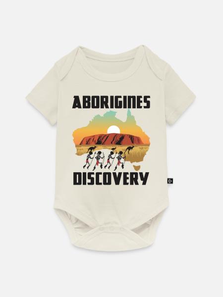 Aborigines Discovery - Baby Premium Kurzarmbody - Naturweiß