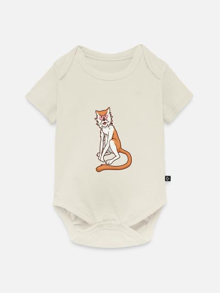Kawaii Husarenaffe - Baby Premium Kurzarmbody - Naturweiß