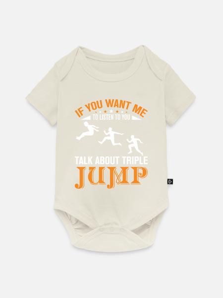 talk about Tripple Jump - Baby Premium Kurzarmbody - Naturweiß