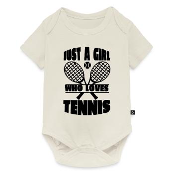 Tennisspieler Tennis Tennisverein Tennisliebhaber - Baby Premium Kurzarmbody - Naturweiß - Vorne