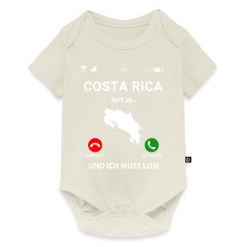 Costa Rica Mittelamerika Urlaub - Baby Premium Kurzarmbody - Naturweiß - Vorne