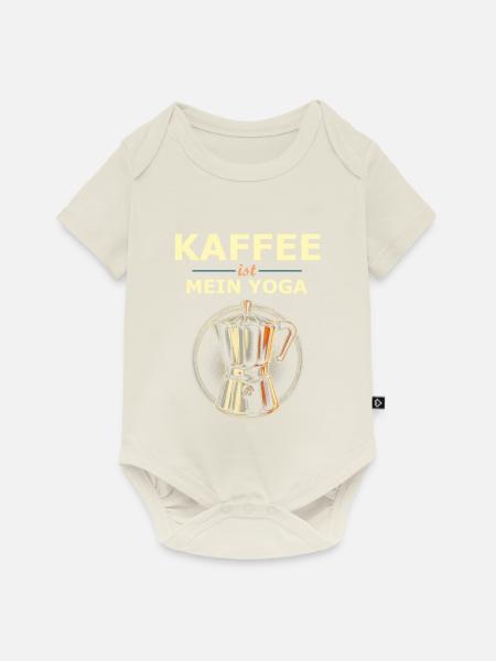 Kaffee Spruch - Baby Premium Kurzarmbody - Naturweiß