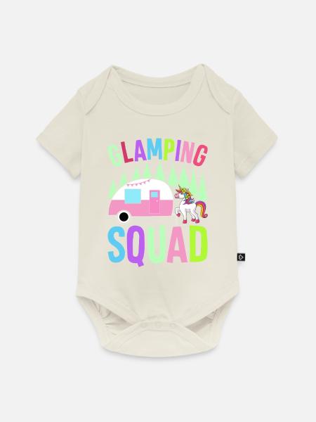 Glamping Team Glamper - Baby Premium Kurzarmbody - Naturweiß