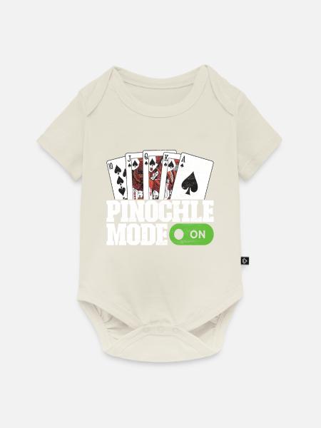 Binokel Pinochle - Baby Premium Kurzarmbody - Naturweiß