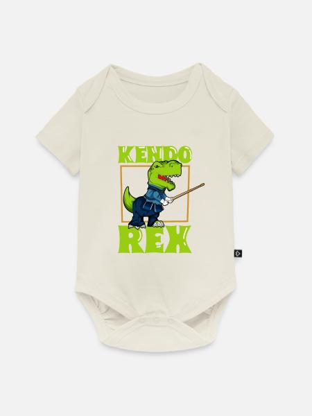 TREX macht Kendo - Baby Premium Kurzarmbody - Naturweiß